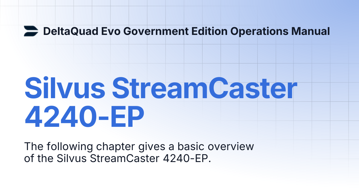 Silvus StreamCaster 4240-EP | DeltaQuad Evo Government Edition ...